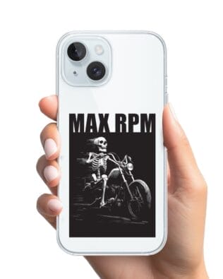 Etui do iPhone 15 z MagSafe przeźroczyste, silikonowe Flexi, Bikers, Ghost Rider