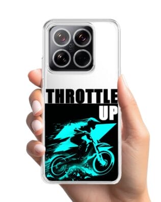Etui do Xiaomi 14 przeźroczyste, silikonowe Flexi, Bikers, Cross na maxa