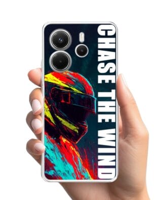 Etui do Xiaomi Redmi Note 14 4G przeźroczyste, silikonowe Flexi, Bikers, Chase The Wind