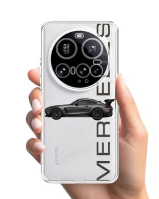 Etui do Xiaomi 15 Ultra przeźroczyste, silikonowe Flexi, Szybkie Auta, Stalowe AMG-GT