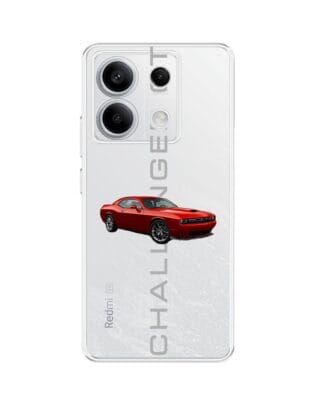 Etui do Xiaomi Redmi Note 13 Pro 5G przeźroczyste, silikonowe Flexi, Szybkie Auta, czerwony Challenger GT