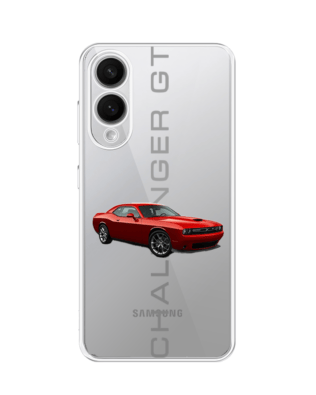 Etui do Samsung Galaxy S25 Edge przeźroczyste, silikonowe Flexi, Szybkie Auta, czerwony Challenger GT
