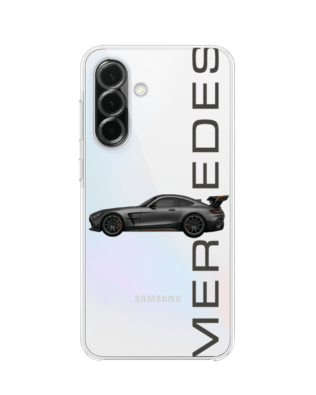 Etui do Samsung Galaxy A36 5G przeźroczyste, silikonowe Flexi, Szybkie Auta, Stalowe AMG-GT