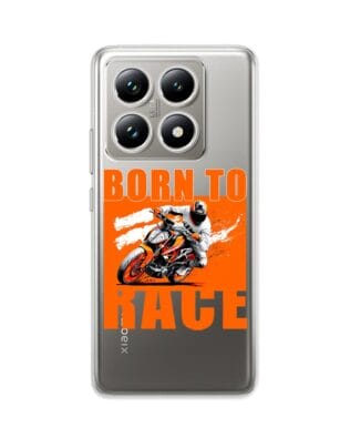 Etui do Xiaomi 14T Pro przeźroczyste, silikonowe Flexi, Bikers, Ścigacz