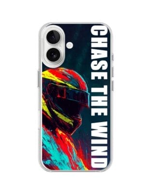 Etui do iPhone 16 przeźroczyste, silikonowe Flexi, Bikers, Chase The Wind