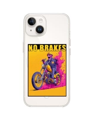 Etui do iPhone 14 z MagSafe przeźroczyste, silikonowe Flexi, Bikers, Motocyklem przez świat