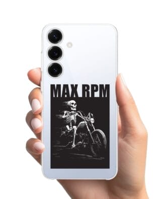 Etui do Samsung Galaxy S25 Plus przeźroczyste, silikonowe Flexi, Bikers, Ghost Rider