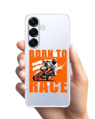 Etui do Samsung Galaxy S25 Plus z MagSafe przeźroczyste, silikonowe Flexi, Bikers, Ścigacz