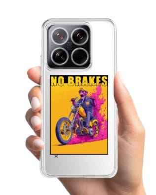 Etui do Xiaomi 14 Pro przeźroczyste, silikonowe Flexi, Bikers, Motocyklem przez świat