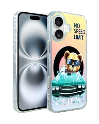 Etui do iPhone 16 IBIZU California Sunset, zmieniające kolor, Blue Car, niebieski samochód