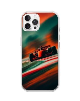 Etui do iPhone 12 Pro przeźroczyste, silikonowe Flexi, Szybkie Auta, Wyścig F1