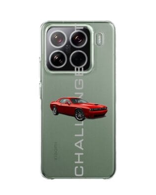 Etui do Xiaomi 15 Pro przeźroczyste, silikonowe Flexi, Szybkie Auta, czerwony Challenger GT