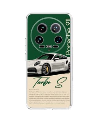 Etui do Xiaomi 14 Ultra przeźroczyste, silikonowe Flexi, Szybkie Auta, Elegancja 911