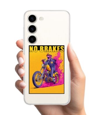 Etui do Samsung Galaxy S23 przeźroczyste, silikonowe Flexi, Bikers, Motocyklem przez świat