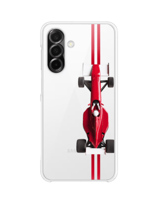 Etui do Samsung Galaxy A26 5G przeźroczyste, silikonowe Flexi, Szybkie Auta, czerwone F1