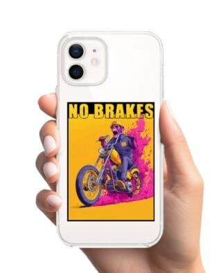 Etui do iPhone 12 Mini przeźroczyste, silikonowe Flexi, Bikers, Motocyklem przez świat