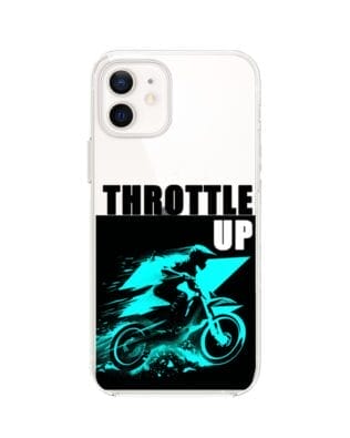 Etui do iPhone 12 przeźroczyste, silikonowe Flexi, Bikers, Cross na maxa