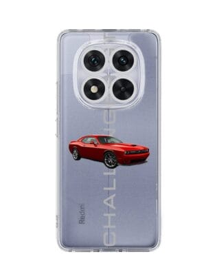 Etui do Xiaomi Redmi Note 14 Pro 5G przeźroczyste, silikonowe Flexi, Szybkie Auta, czerwony Challenger GT