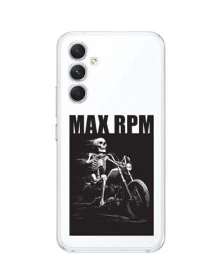 Etui do Samsung Galaxy A54 5G przeźroczyste, silikonowe Flexi, Bikers, Ghost Rider