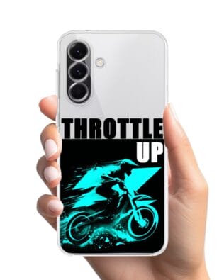 Etui do Samsung Galaxy A56 5G przeźroczyste, silikonowe Flexi, Bikers, Cross na maxa