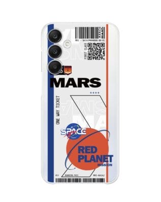 Etui do Samsung Galaxy A25 5G przeźroczyste, silikonowe Flexi, bilet na Mars