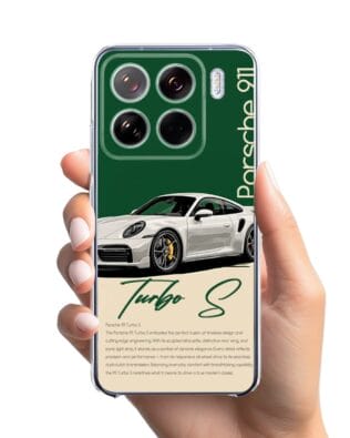Etui do Xiaomi 15 przeźroczyste, silikonowe Flexi, Szybkie Auta, Elegancja 911