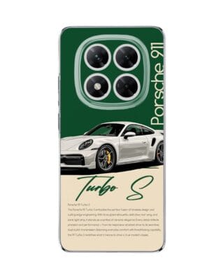 Etui do Xiaomi POCO X7 przeźroczyste, silikonowe Flexi, Szybkie Auta, Elegancja 911