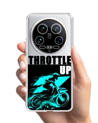 Etui do Xiaomi 14 Ultra przeźroczyste, silikonowe Flexi, Bikers, Cross na maxa