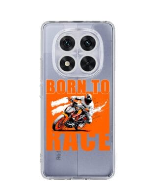 Etui do Xiaomi Redmi Note 14 Pro 5G przeźroczyste, silikonowe Flexi, Bikers, Ścigacz