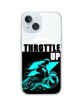 Etui do iPhone 15 z MagSafe przeźroczyste, silikonowe Flexi, Bikers, Cross na maxa