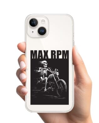 Etui do iPhone 14 z MagSafe przeźroczyste, silikonowe Flexi, Bikers, Ghost Rider