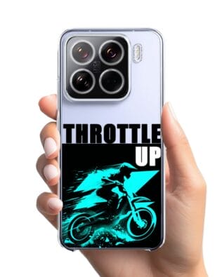 Etui do Xiaomi 15 przeźroczyste, silikonowe Flexi, Bikers, Cross na maxa