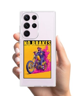 Etui do Samsung Galaxy S23 Ultra z MagSafe przeźroczyste, silikonowe Flexi, Bikers, Motocyklem przez świat