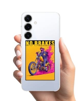 Etui do Samsung Galaxy S25 Plus przeźroczyste, silikonowe Flexi, Bikers, Motocyklem przez świat
