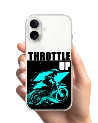 Etui do iPhone 16 przeźroczyste, silikonowe Flexi, Bikers, Cross na maxa
