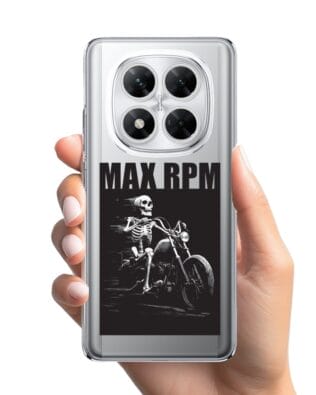 Etui do Xiaomi POCO X7 przeźroczyste, silikonowe Flexi, Bikers, Ghost Rider