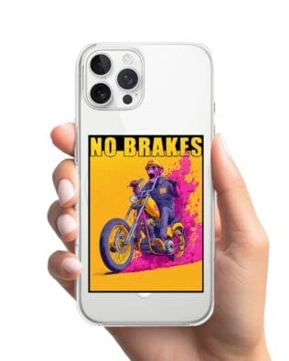 Etui do iPhone 12 Pro Max z MagSafe przeźroczyste, silikonowe Flexi, Bikers, Motocyklem przez świat