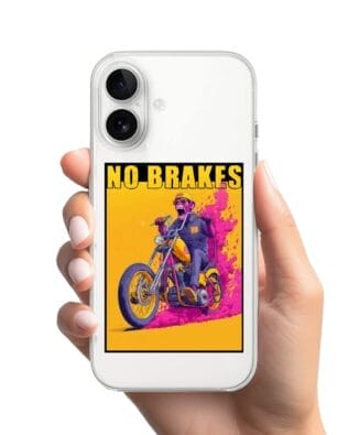 Etui do iPhone 16 przeźroczyste, silikonowe Flexi, Bikers, Motocyklem przez świat