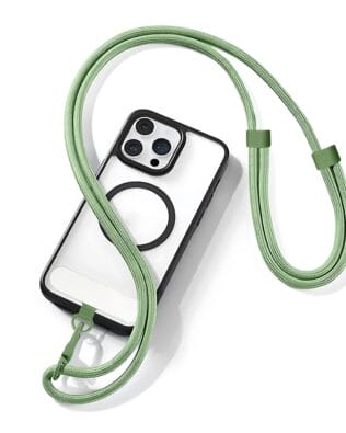 Smycz do telefonu, regulowana, zielona