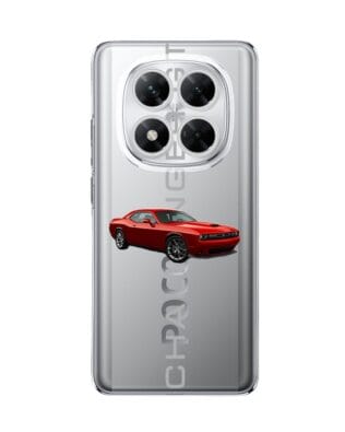 Etui do Xiaomi POCO X7 przeźroczyste, silikonowe Flexi, Szybkie Auta, czerwony Challenger GT