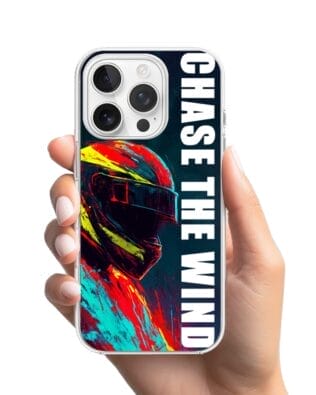 Etui do iPhone 13 Pro Max z MagSafe przeźroczyste, silikonowe Flexi, Bikers, Chase The Wind