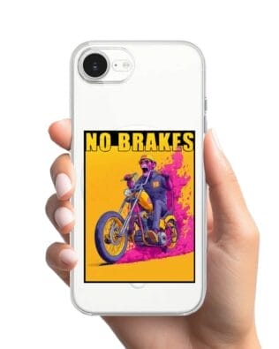 Etui do iPhone 16e z MagSafe przeźroczyste, silikonowe Flexi, Bikers, Motocyklem przez świat