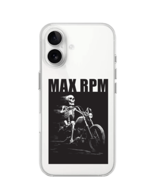 Etui do iPhone 16 przeźroczyste, silikonowe Flexi, Bikers, Ghost Rider