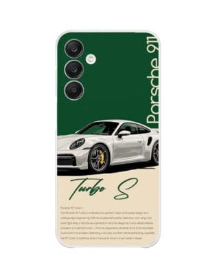 Etui do Samsung Galaxy A25 5G przeźroczyste, silikonowe Flexi, Szybkie Auta, Elegancja 911