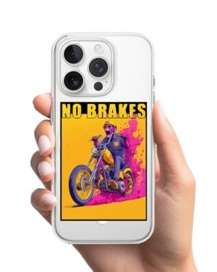 Etui do iPhone 13 Pro Max z MagSafe przeźroczyste, silikonowe Flexi, Bikers, Motocyklem przez świat