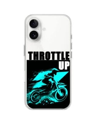 Etui do iPhone 16 przeźroczyste, silikonowe Flexi, Bikers, Cross na maxa