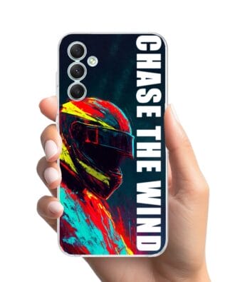 Etui do Samsung Galaxy A34 5G przeźroczyste, silikonowe Flexi, Bikers, Chase The Wind