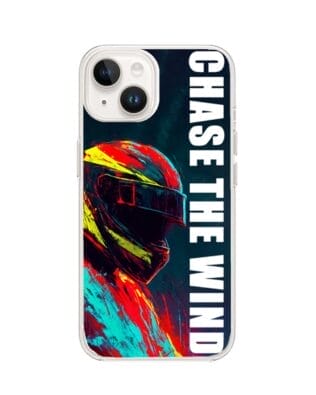 Etui do iPhone 14 przeźroczyste, silikonowe Flexi, Bikers, Chase The Wind