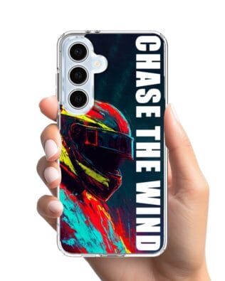 Etui do Samsung Galaxy S24 FE z MagSafe przeźroczyste, silikonowe Flexi, Bikers, Chase The Wind