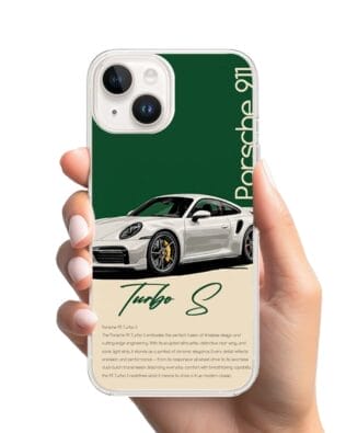 Etui do iPhone 13 Mini z MagSafe przeźroczyste, silikonowe Flexi, Szybkie Auta, Elegancja 911